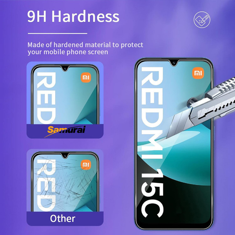 محافظ صفحه نمایش سامورایی مدل Invisiglass مناسب برای گوشی موبایل شیائومی Redmi 15C 4G / Poco C85
