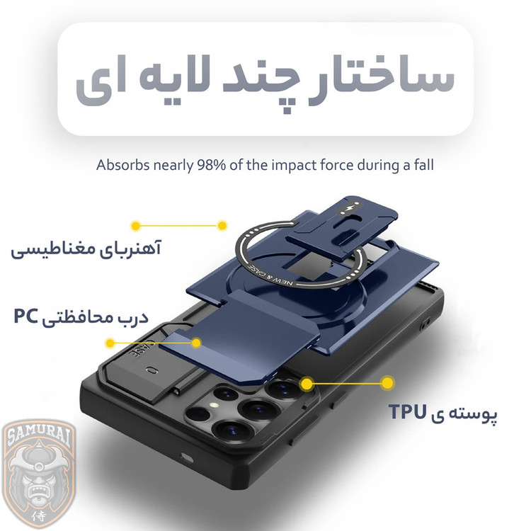 کاور سامورایی مدل Titan مناسب برای گوشی موبایل شیائومی Redmi Note 14S