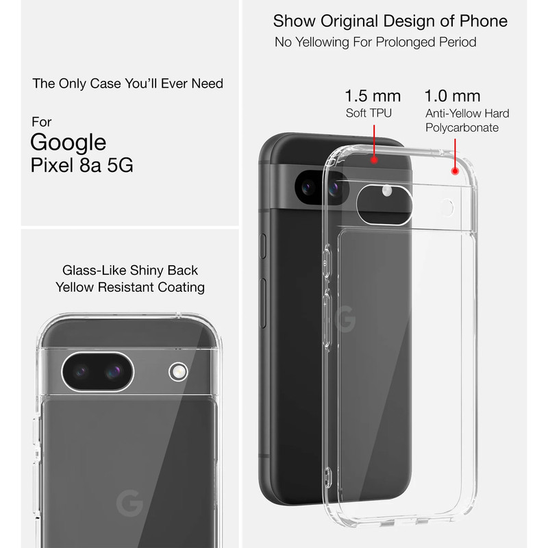 کاور سامورایی مدل Specter مناسب برای گوشی موبایل گوگل Pixel 8a