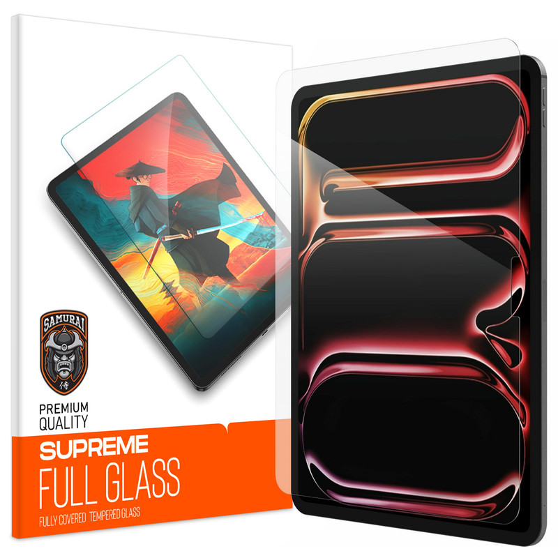 محافظ صفحه نمایش شفاف سامورایی مدل GlastR مناسب برای تبلت اپل iPad Pro 13 2025 / iPad Pro 13 2024