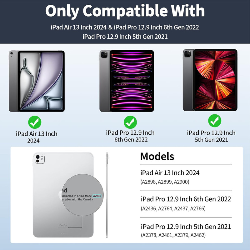 کاور سامورایی مدل Wlons مناسب برای تبلت اپل iPad Air 13 2025 / Air 13 2024 / Pro 12.9 2022 / 2021 / 2020