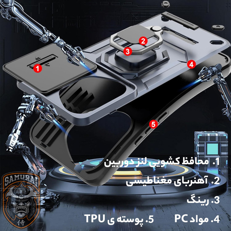 کاور سامورایی مدل Shockproof مناسب برای گوشی موبایل آنر 400 Pro