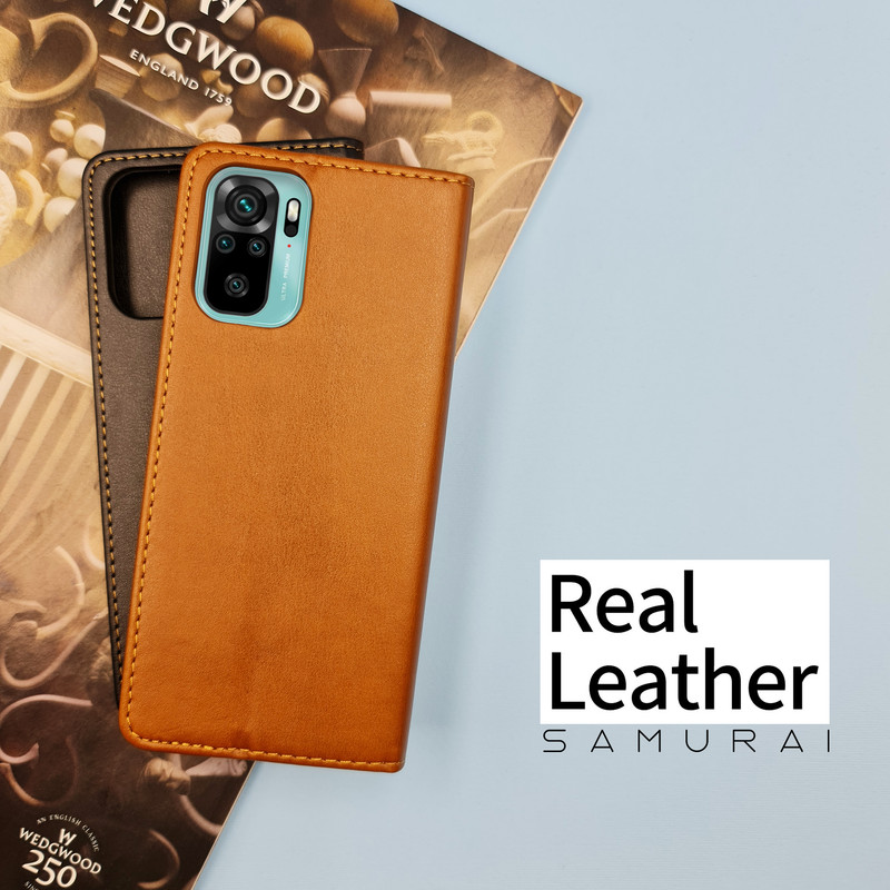 کیف کلاسوری سامورایی مدل Fierre Shann مناسب برای گوشی موبایل شیائومی Redmi Note 10 4G / Redmi Note 10S