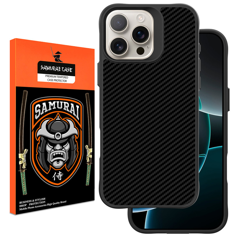 کاور سامورایی مدل Carbon Fiber مناسب برای گوشی موبایل اپل iPhone 16 Pro