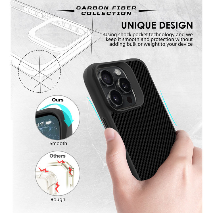 کاور سامورایی مدل Carbon Fiber مناسب برای گوشی موبایل اپل iPhone 16 Pro