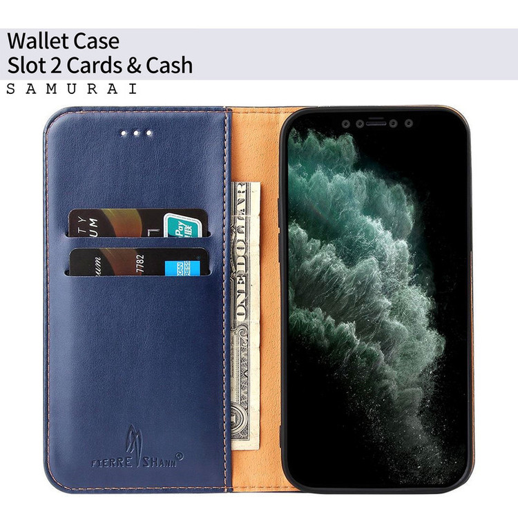 کیف کلاسوری سامورایی مدل Fierre Shann مناسب برای گوشی موبایل اپل iPhone 15 Pro Max