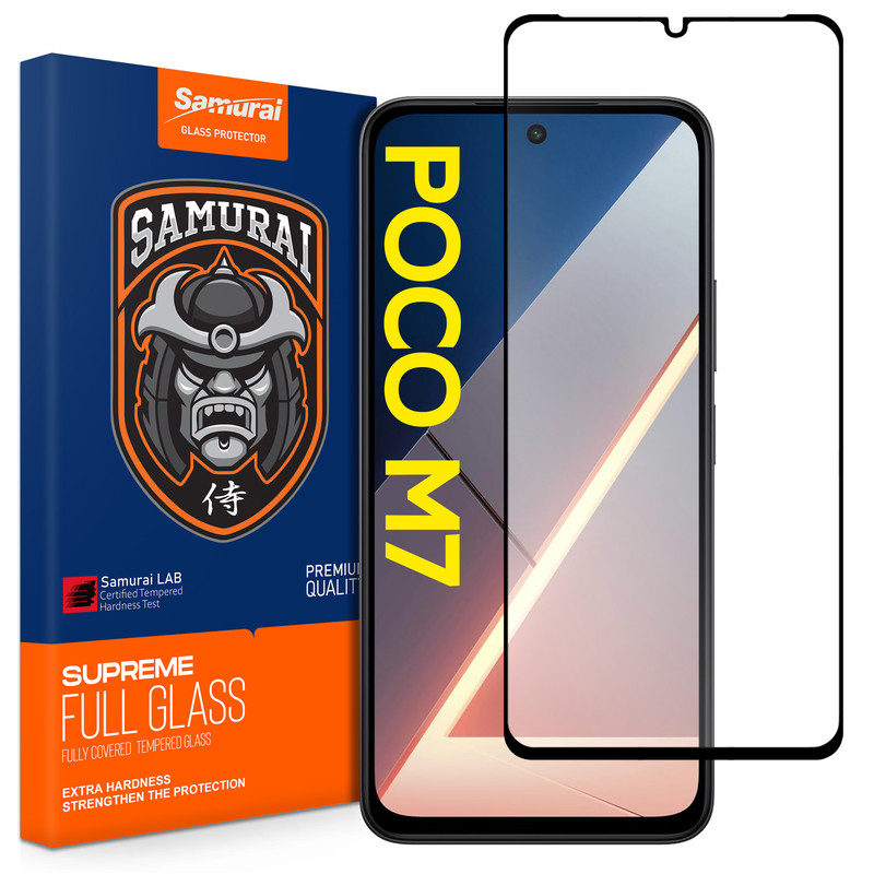 محافظ صفحه نمایش سامورایی مدل ovglass مناسب برای گوشی موبایل شیائومی Poco M7 4G