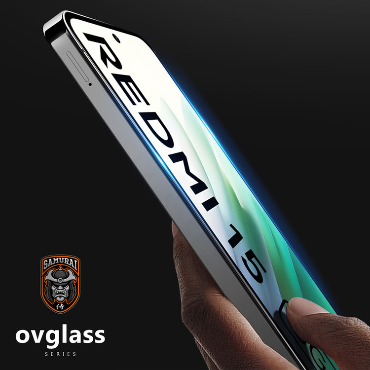 محافظ صفحه نمایش سامورایی مدل ovglass مناسب برای گوشی موبایل شیائومی Redmi 15 4G
