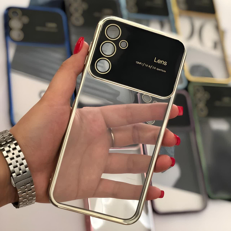 کاور قاب آوش طرح لنس مدل شفاف کد 03 مناسب برای گوشی موبایل سامسونگ GALAXY A24