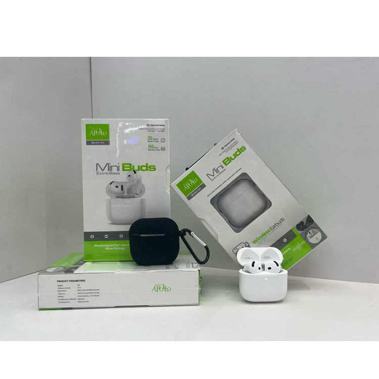 هدفون بلوتوثی موزیک آپولو مدل TWS-EARBUDS A4