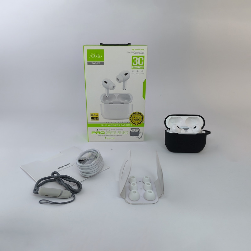 هدفون بلوتوثی موزیک آپولو مدل Earbuds ANC K5 PRO2
