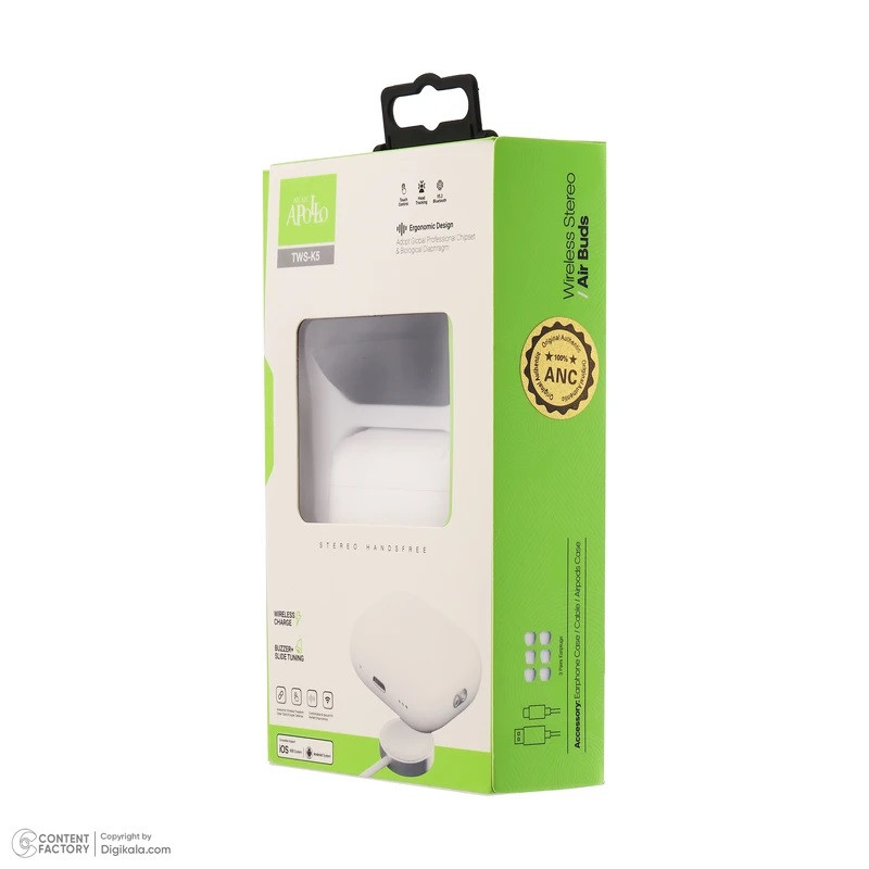 هدفون بلوتوثی موزیک آپولو مدل Earbuds ANC K5 PRO2