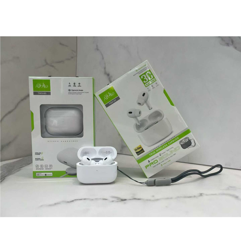 هدفون بلوتوثی موزیک آپولو مدل TWS-EARBUDS C05 K5