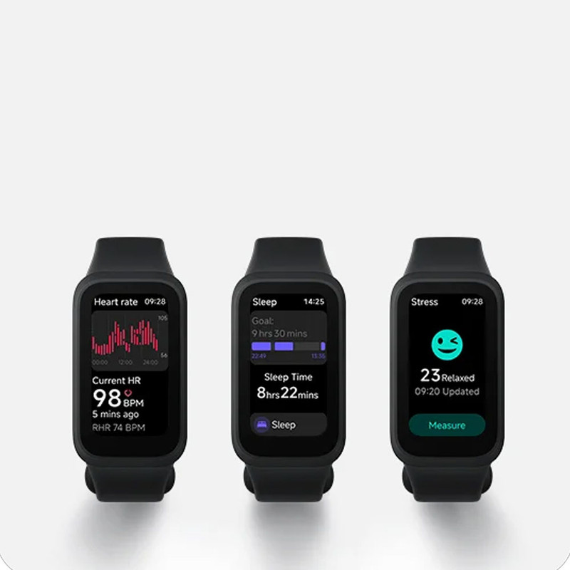 ساعت هوشمند 46 میلیمتری شیائومی مدل Smart Band 9 Active، کنترل موسیقی، کنترل سطح اکسیژن خون، شمارش ضربان قلب، پایش وضعیت خواب، با بند پلاستیکی