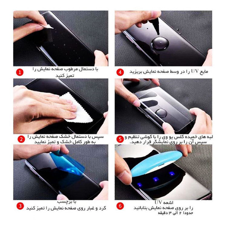 محافظ صفحه نمایش یووی لایت گلس استار مدل NUVGA مناسب برای گوشی موبایل سامسونگ Galaxy S23 Ultra
