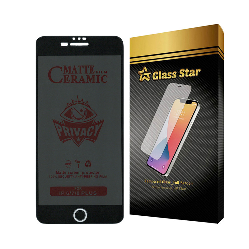 محافظ صفحه نمایش سرامیکی حریم شخصی گلس استار مدل SLPRICRGS مناسب برای گوشی موبایل اپل iPhone 8 Plus / iPhone 7 Plus / iPhone 6s Plus / iPhone 6 Plus