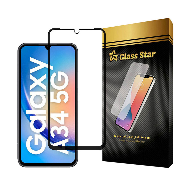 محافظ صفحه نمایش گلس استار مدل FULSLGS مناسب برای گوشی موبایل سامسونگ Galaxy A34