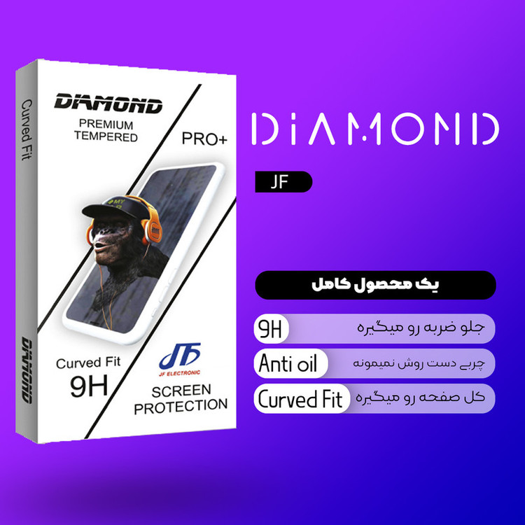 محافظ صفحه نمایش سرامیکی جی اف مدل Diamond مناسب برای گوشی موبایل سامسونگ Galaxy M12
