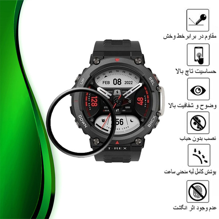 محافظ صفحه نمایش تراستکتور مدل PMMAWT مناسب برای ساعت هوشمند آمازفیت T-Rex 2