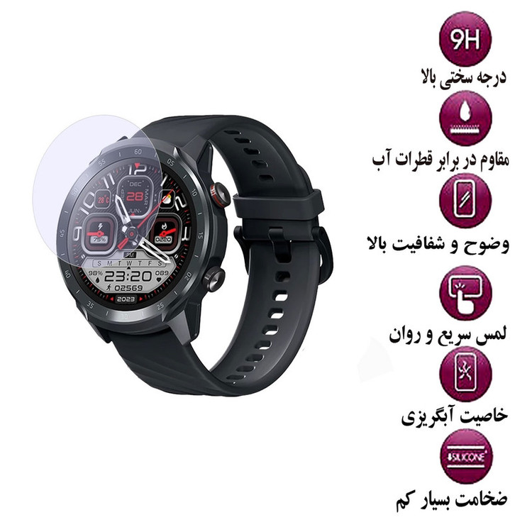 محافظ صفحه نمایش گلس استار مدل SIMWATCHS مناسب برای ساعت هوشمند میبرو A2 45mm