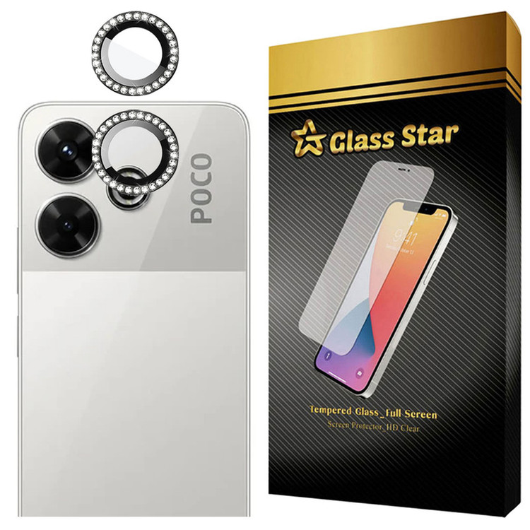 محافظ لنز دوربین شیشهای گلس استار مدل NRIG20 مناسب برای گوشی موبایل شیائومی Poco M6 4G