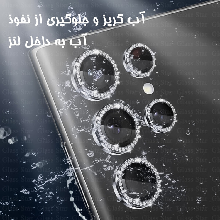 محافظ لنز دوربین شیشهای گلس استار مدل NRIG20 مناسب برای گوشی موبایل شیائومی Poco M6 4G