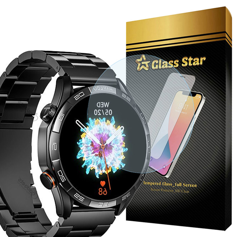 محافظ صفحه نمایش گلس استار مدل SMWG مناسب برای ساعت هوشمند هایلو solar 5