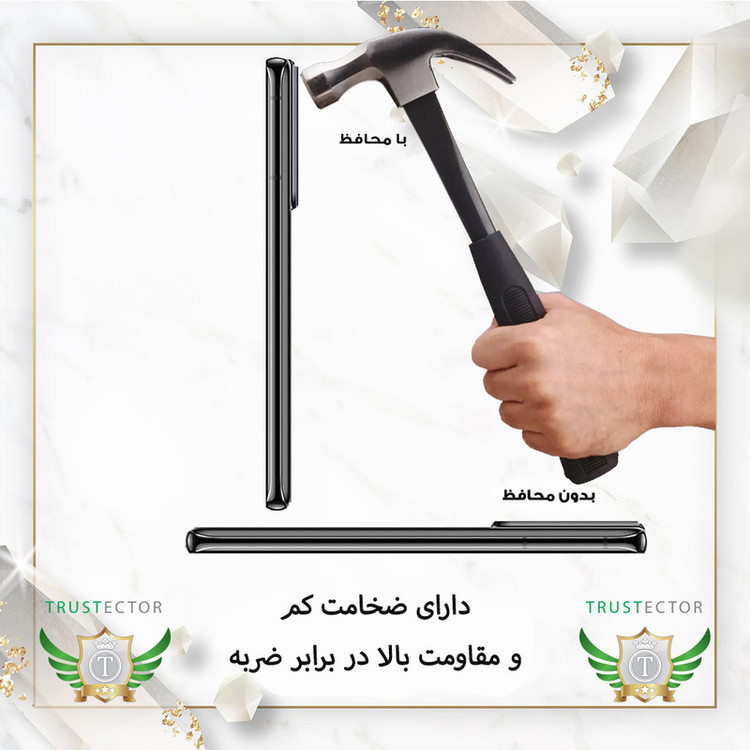 محافظ لنز دوربین شیشهای تراستکتور مدل LFUT20 مناسب برای گوشی موبایل شیائومی 15T Pro