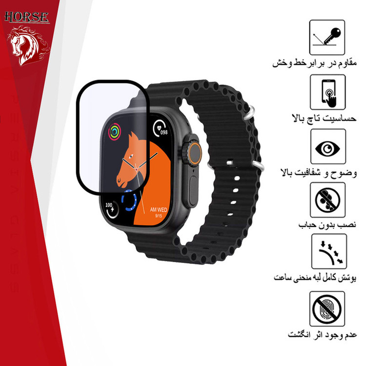 محافظ صفحه نمایش هورس مدل PMMAWH مناسب برای ساعت هوشمند HK8 Pro Max 49mm