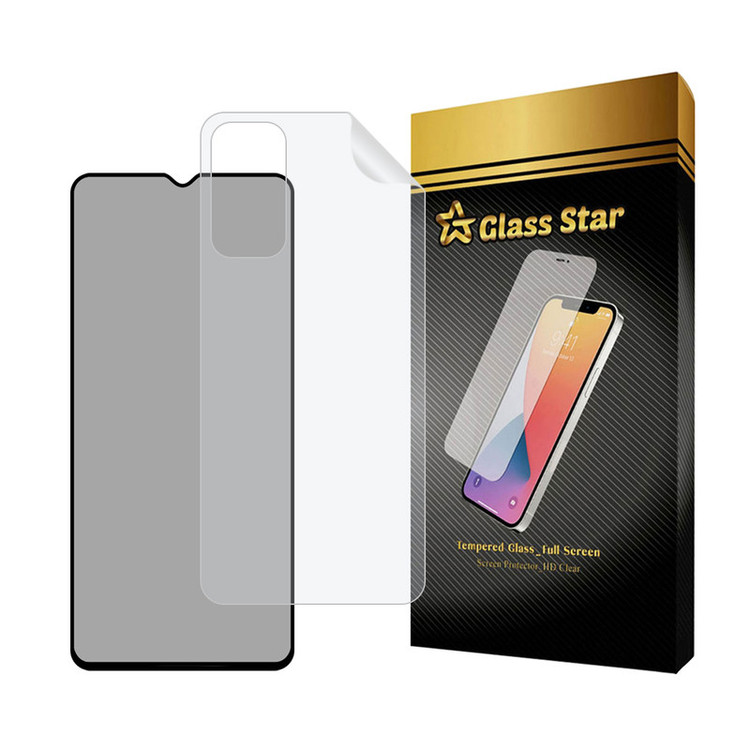 محافظ صفحه نمایش حریم شخصی گلس استار مدل FULLPRIVNANOS مناسب برای گوشی موبایل سامسونگ Galaxy F13 / F23 / M13 / M23 به همراه محافظ پشت گوشی