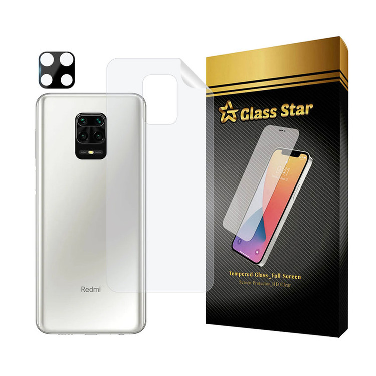 محافظ پشت گوشی گلس استار مدل MTBFULG مناسب برای گوشی موبایل شیائومی Redmi Note 9 Pro Max به همراه محافظ لنز