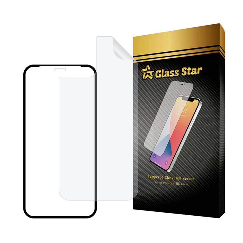 محافظ صفحه نمایش سرامیکی شفاف گلس استار مدل CERAMICNANOST مناسب برای گوشی موبایل اپل iPhone 12 mini به همراه محافظ پشت گوشی هیدروژل