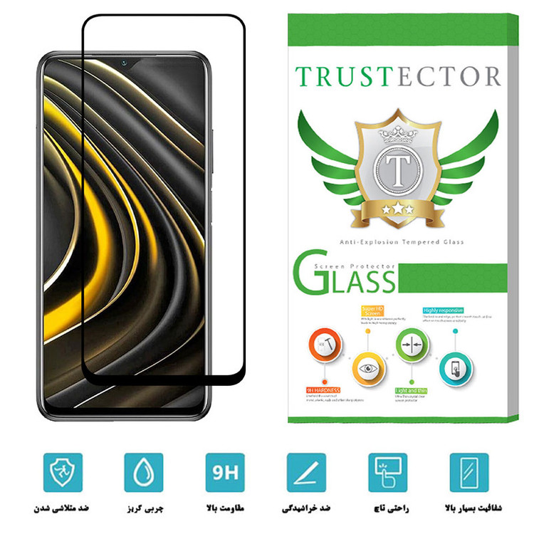 محافظ صفحه نمایش سرامیکی تراستکتور مدل CRT-Glass مناسب برای گوشی موبایل شیائومی Poco M3 Pro