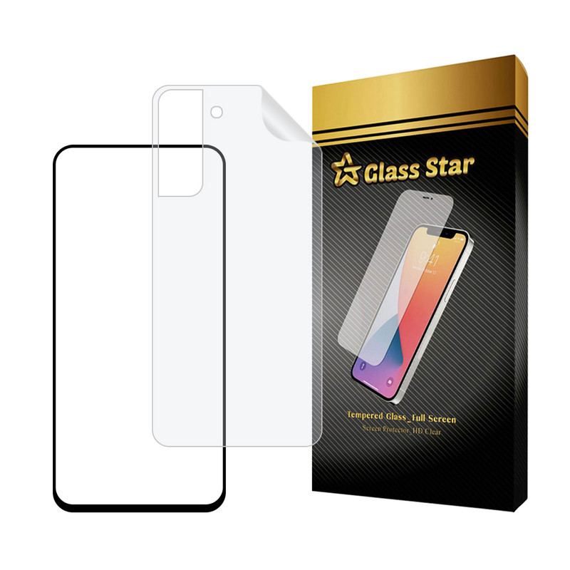 محافظ صفحه نمایش سرامیکی شفاف گلس استار مدل CERAMICNANOST مناسب برای گوشی موبایل سامسونگ Galaxy S21 FE 5G به همراه محافظ پشت گوشی هیدروژل