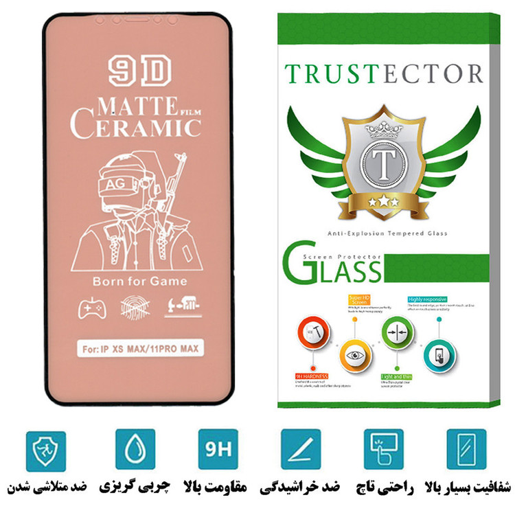 محافظ صفحه نمایش سرامیکی مات تراستکتور مدل CATA مناسب برای گوشی موبایل اپل iPhone 11 Pro Max