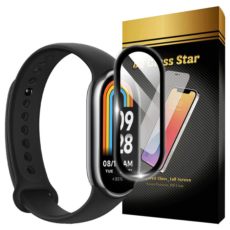 محافظ صفحه نمایش گلس استار مدل GWPM مناسب برای ساعت هوشمند شیائومی Mi Band 8