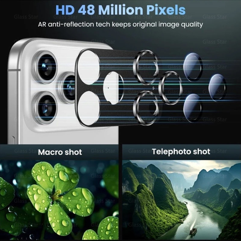 محافظ لنز دوربین فلزی گلس استار مدل 3D1MG مناسب برای گوشی موبایل اپل iPhone 17 Pro