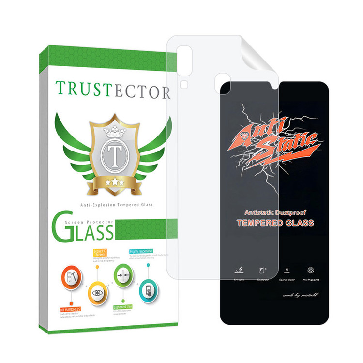 محافظ صفحه نمایش تراستکتور مدل ANTNABKTR مناسب برای گوشی موبایل سامسونگ Galaxy A20 / A30 به همراه محافظ پشت گوشی