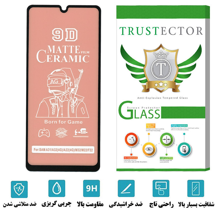 محافظ صفحه نمایش سرامیکی مات تراستکتور مدل CATA مناسب برای گوشی موبایل سامسونگ Galaxy A22 4G