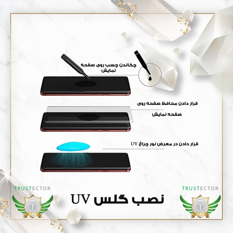 محافظ صفحه نمایش تراستکتور مدل UVNANOMTBT مناسب برای گوشی موبایل سامسونگ Galaxy S20 Ultra 4G / S20 Ultra 5G به همراه محافظ پشت گوشی