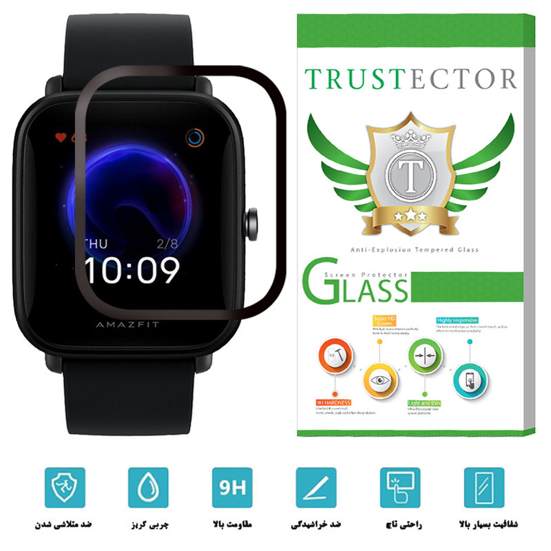 محافظ صفحه نمایش تراستکتور مدل PMTA-Glass مناسب برای ساعت هوشمند آمازفیت Bip U Pro