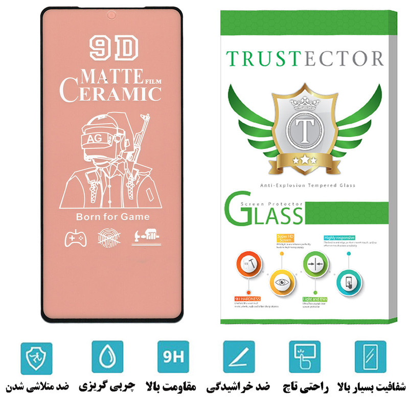 محافظ صفحه نمایش سرامیکی مات تراستکتور مدل CATA مناسب برای گوشی موبایل شیائومی Poco X5 Pro