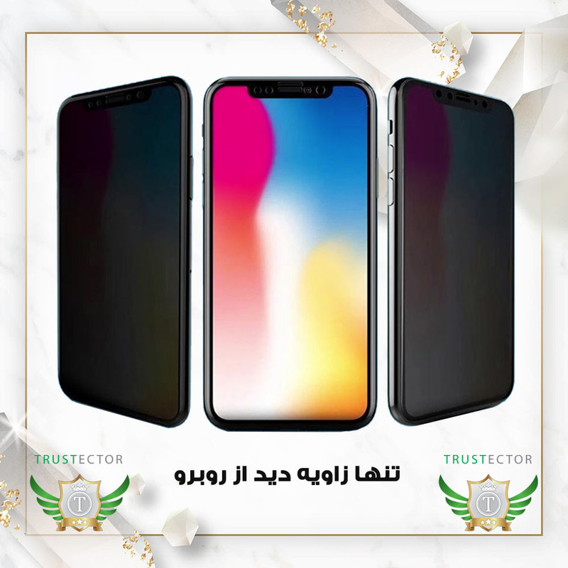 محافظ صفحه نمایش سرامیکی حریم شخصی تراستکتور مدل SLPRICRTR مناسب برای گوشی موبایل اپل iPhone 8 Plus / iPhone 7 Plus / iPhone 6s Plus / iPhone 6 Plus