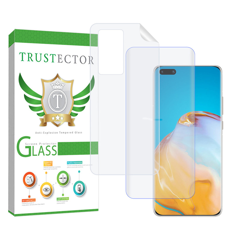 محافظ صفحه نمایش تراستکتور مدل UVNANOMTBT مناسب برای گوشی موبایل هوآوی P40 Pro به همراه محافظ پشت گوشی
