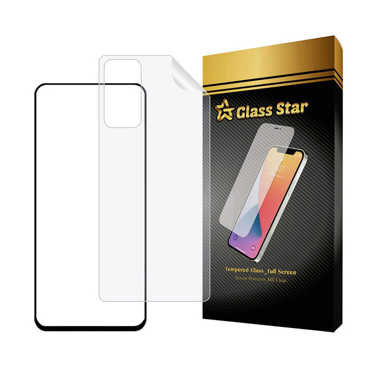 محافظ صفحه نمایش گلس استار مدل FUNABKGS مناسب برای گوشی موبایل شیائومی Redmi Note 12 Pro 4G به همراه محافظ پشت گوشی