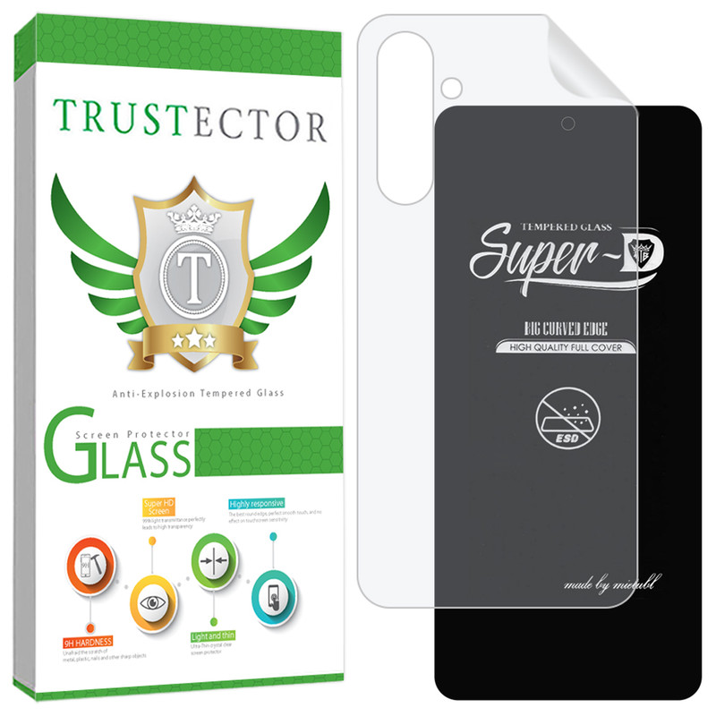 محافظ صفحه نمایش تراستکتور مدل SUNT مناسب برای گوشی موبایل سامسونگ Galaxy S23 FE 5G به همراه محافظ پشت گوشی