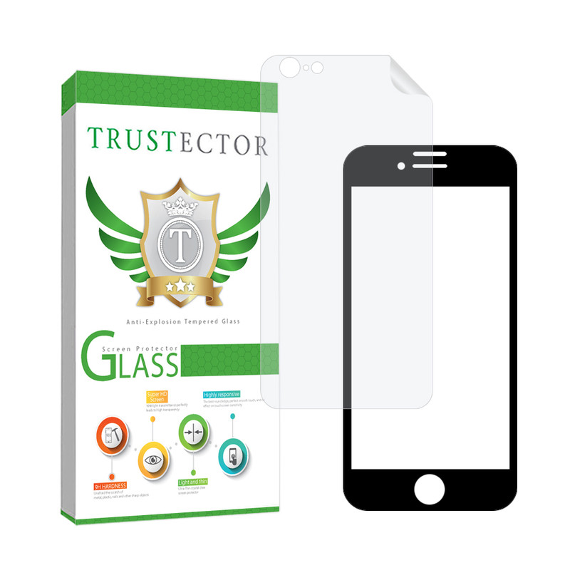 محافظ صفحه نمایش سرامیکی شفاف تراستکتور مدل CERAMICNANOTR مناسب برای گوشی موبایل اپل iPhone 6s Plus / 6 Plus به همراه محافظ پشت گوشی