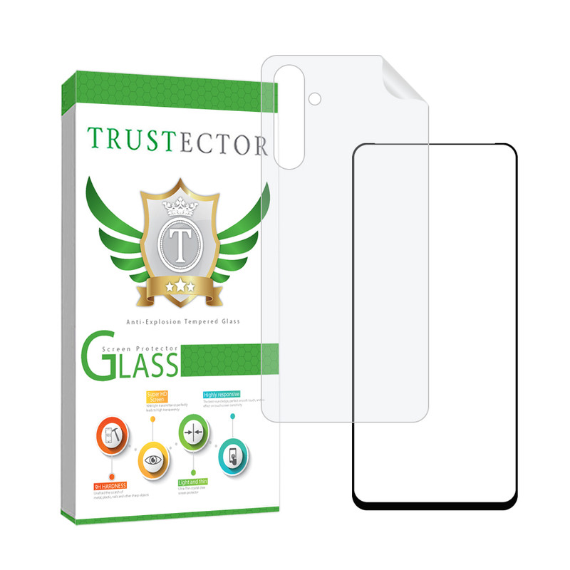 محافظ صفحه نمایش سرامیکی شفاف تراستکتور مدل CERAMICNANOTR مناسب برای گوشی موبایل سامسونگ Galaxy F54 5G به همراه محافظ پشت گوشی