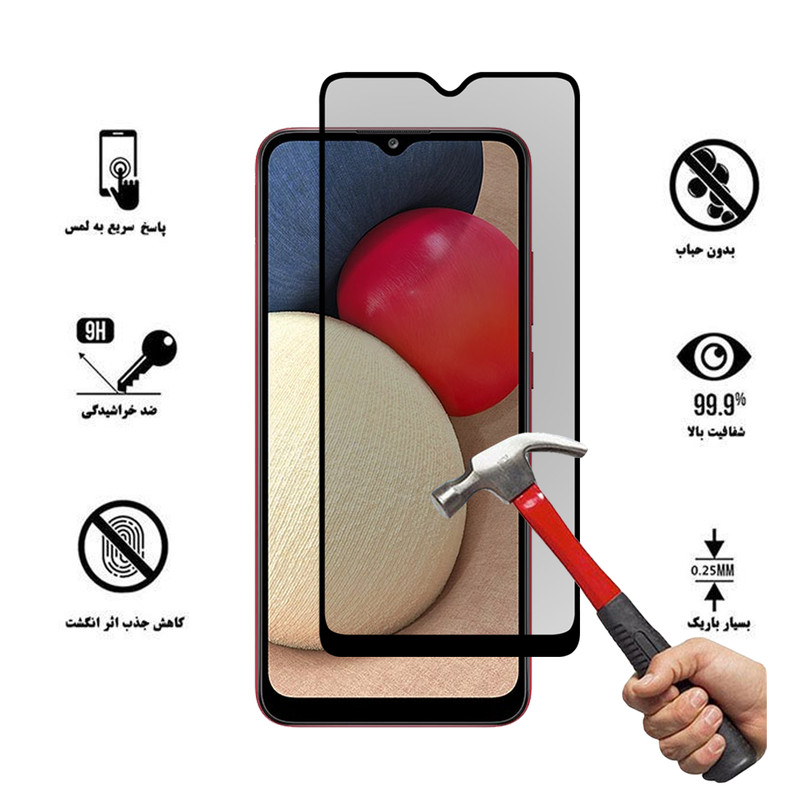 محافظ صفحه نمایش حریم شخصی تراستکتور مدل PSP مناسب برای گوشی موبایل سامسونگ Galaxy A02s