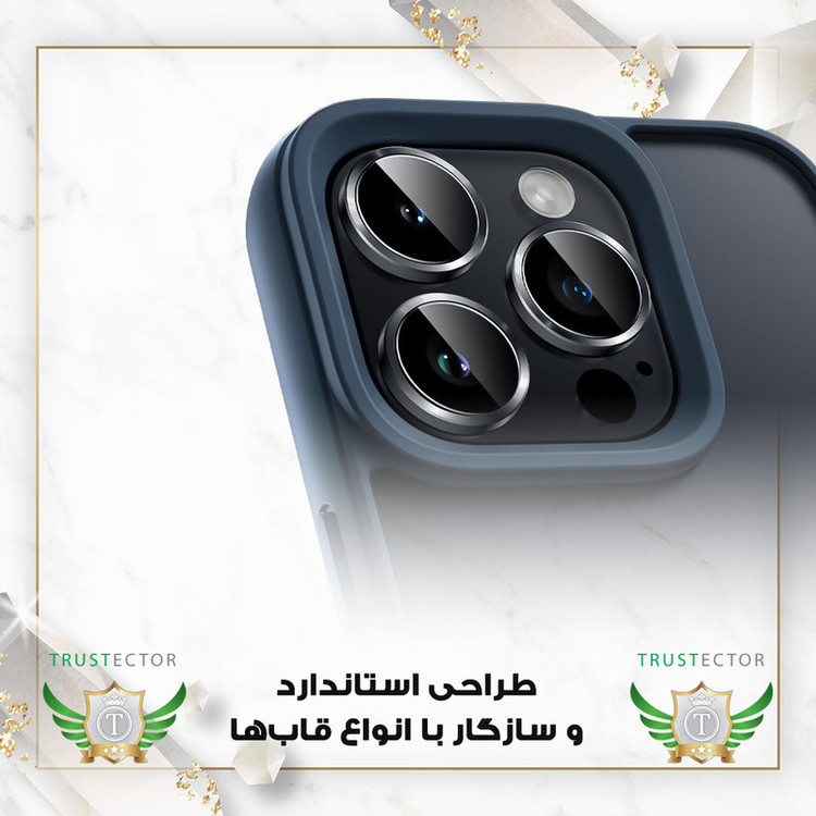 محافظ لنز دوربین تراستکتور مدل RINGTR مناسب برای گوشی موبایل اپل iPhone 12 Pro